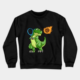 Dino with Tennis racket and Ball at Tennis Crewneck Sweatshirt